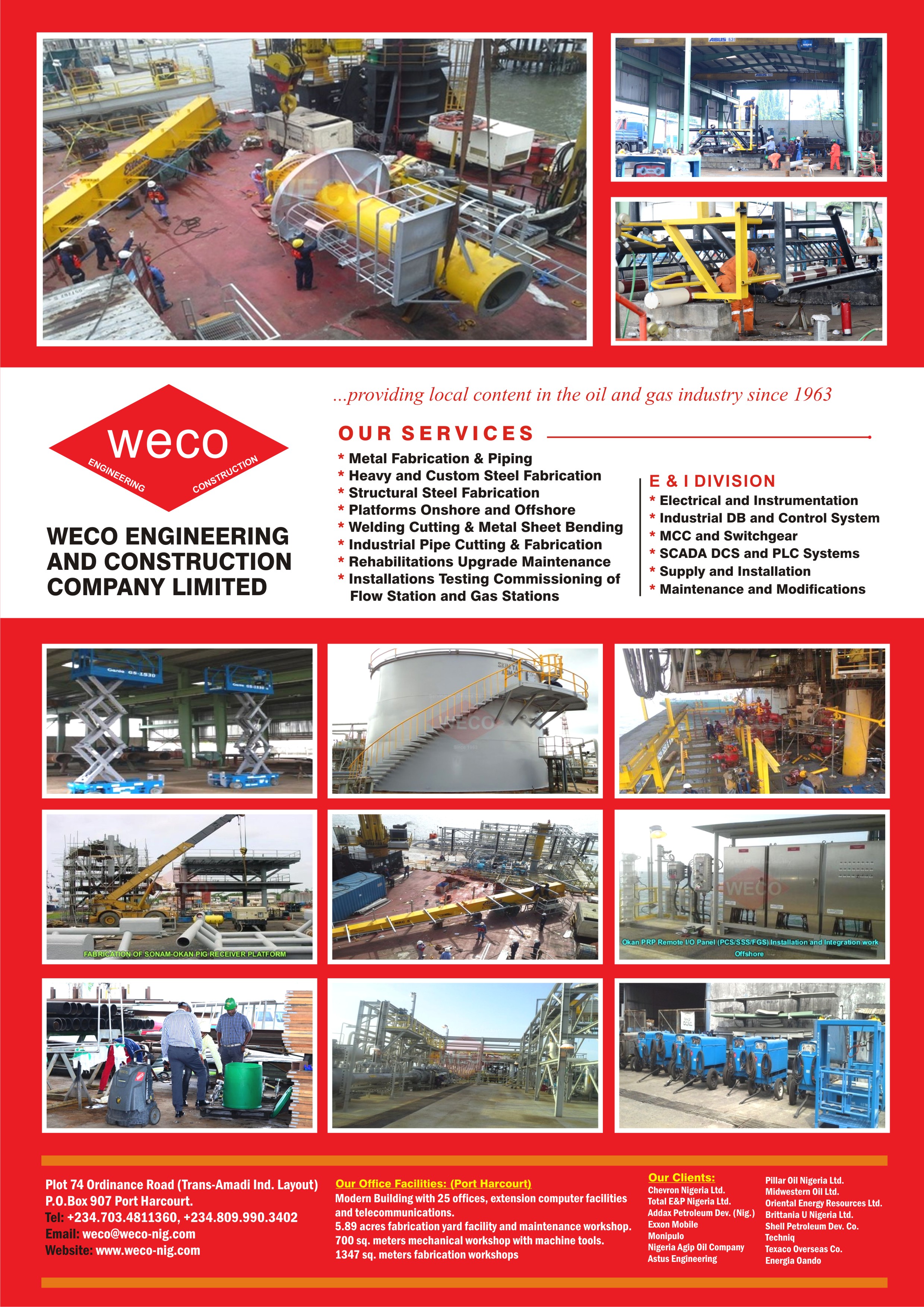 WECO ENGINEERING AND CONSTRUCTION COMPANY LIMITED